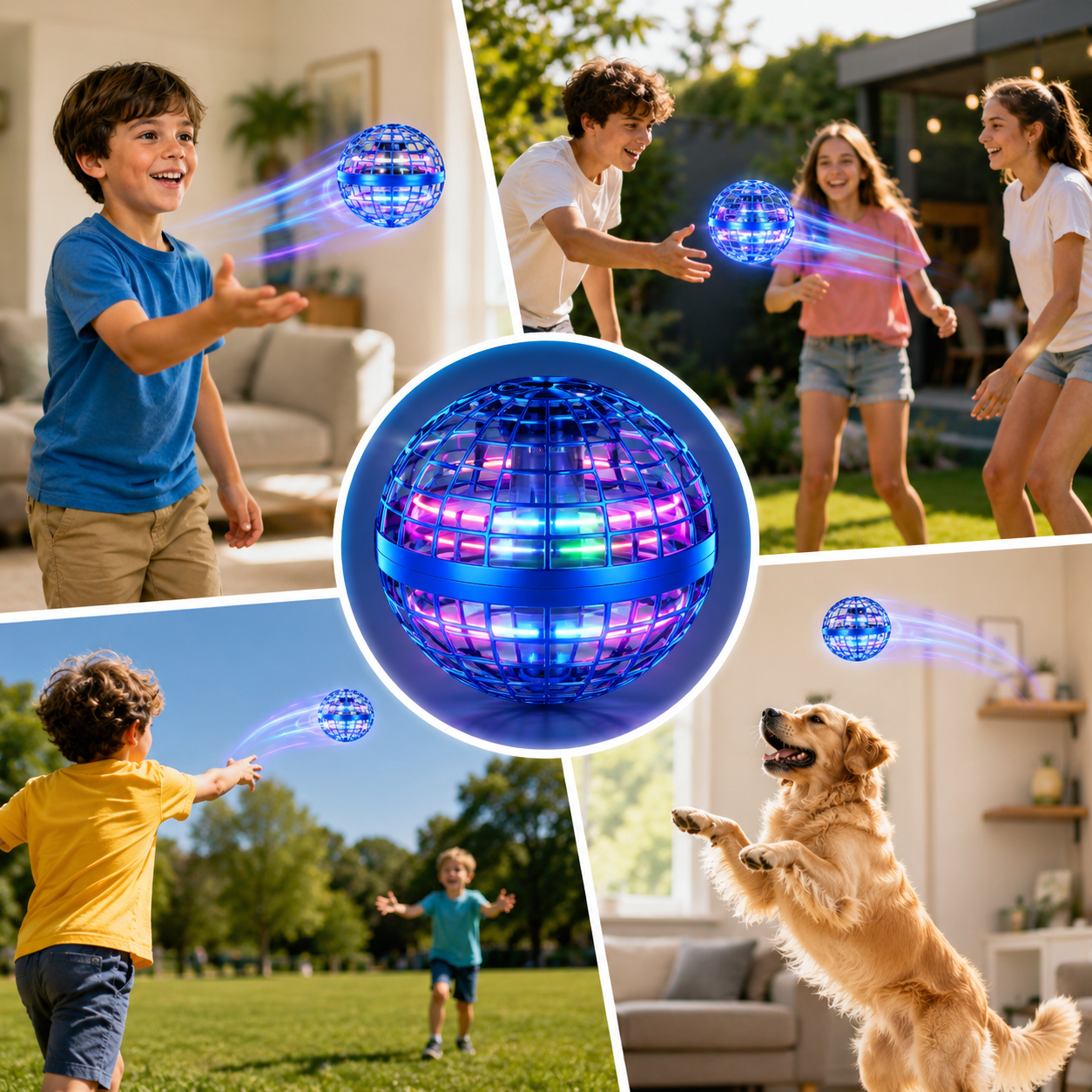 LifeOnEase® LED Flying Spinner Toy for Kids | Magic Boomerang Flying Ball with RGB Lights