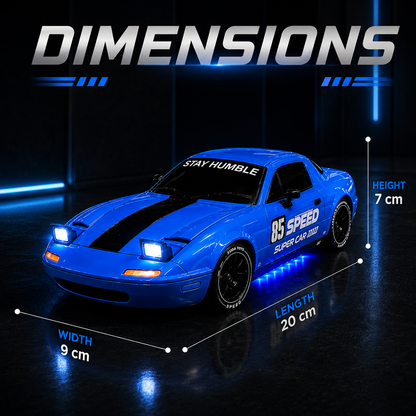 4WD RC Drift Racing Car – High Speed Remote Control Car with LED Lights & Spray Effect