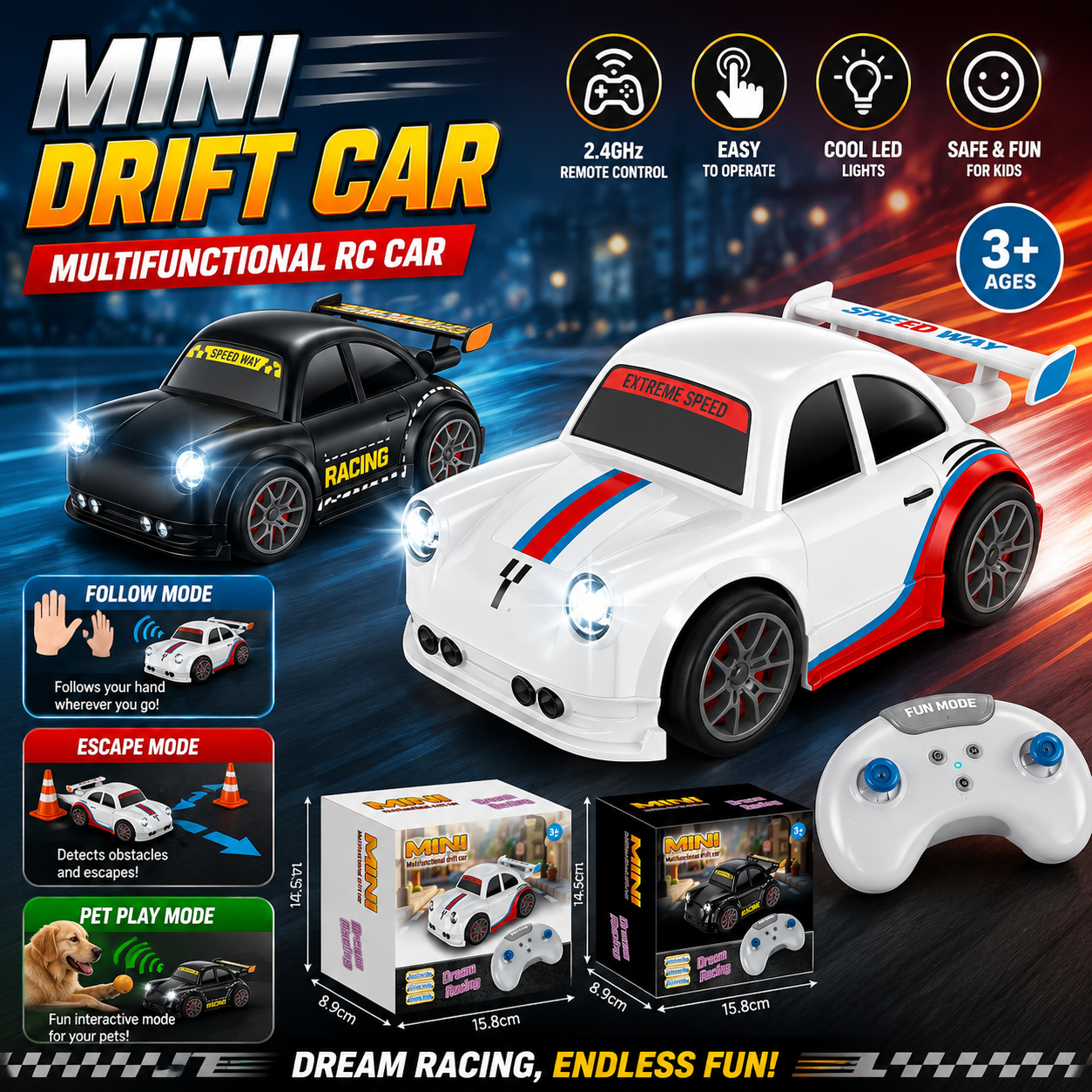 LifeOneEase™ Smart Sensor Drift Car