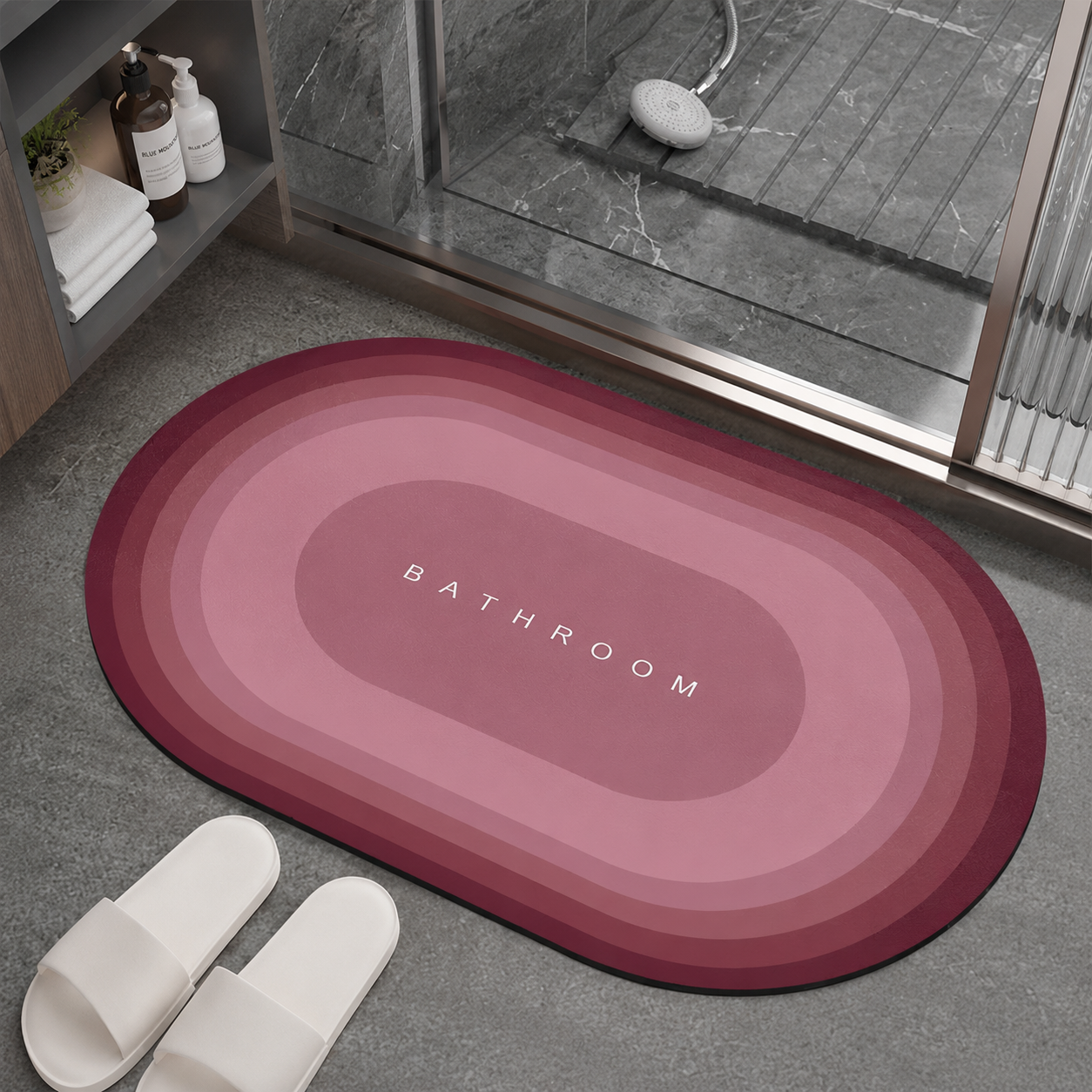 LifeOneEase Premium Anti-Slip Bathroom Mat | Soft Absorbent Quick-Dry Bath Rug for Bathroom