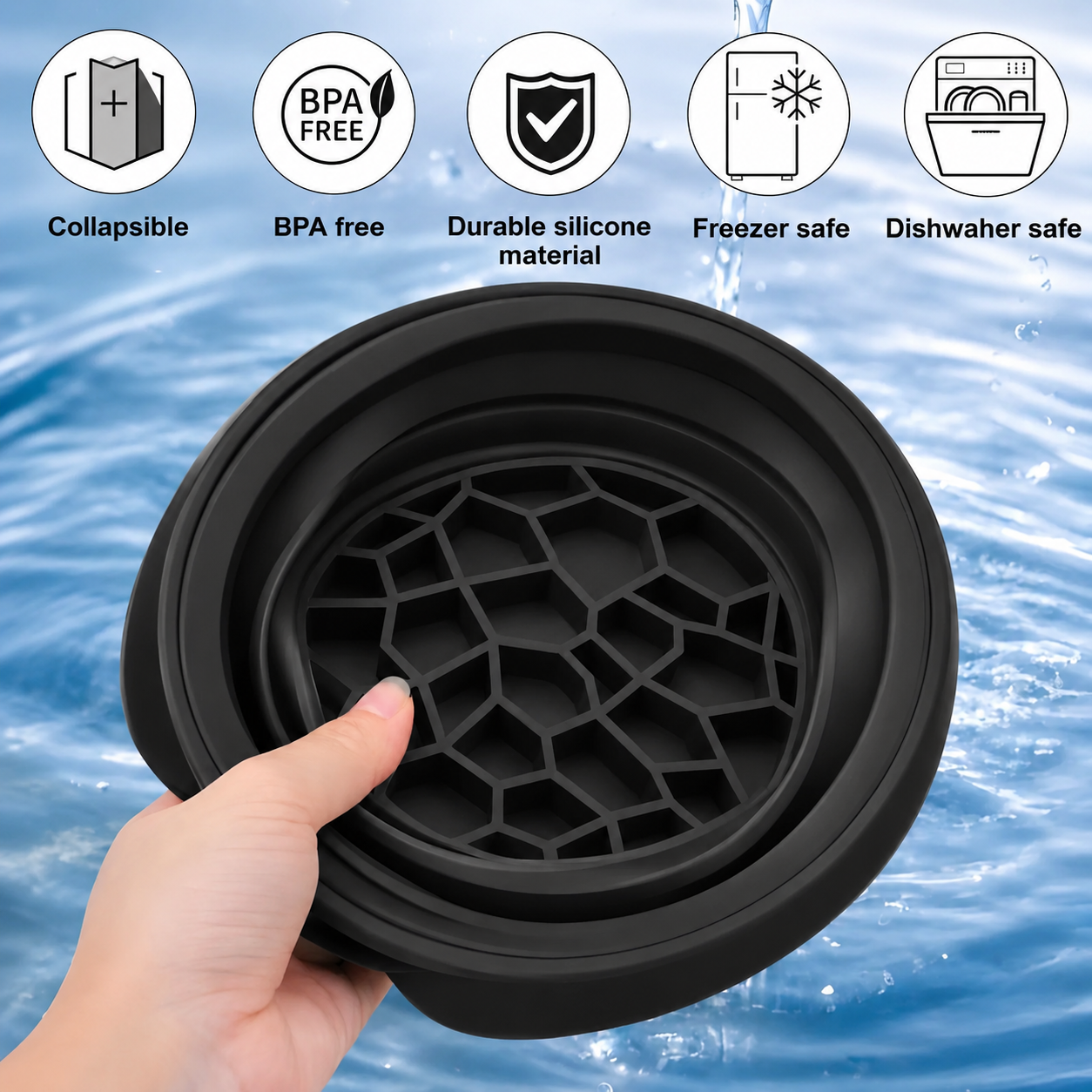 Life On Ease™ 2-in-1 Foldable Silicone Face Ice Bowl & Ice Cube Mold – Ice Facial Therapy for Glowing Skin