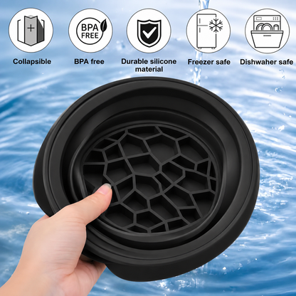 Life On Ease™ 2-in-1 Foldable Silicone Face Ice Bowl & Ice Cube Mold – Ice Facial Therapy for Glowing Skin