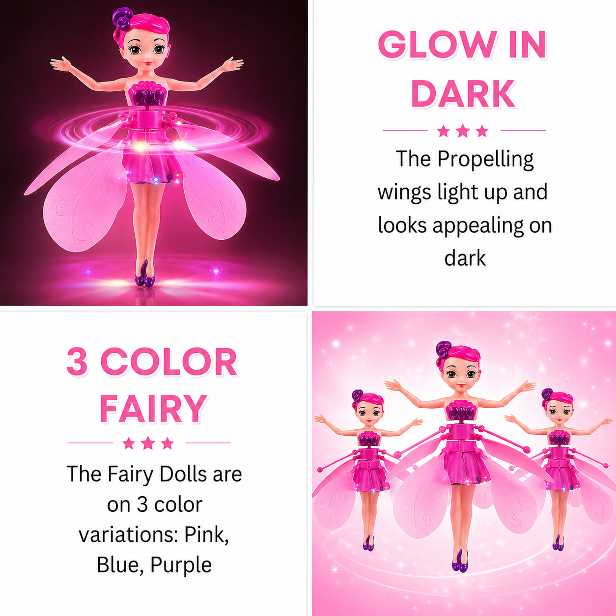 Flying Fairy Princess Doll | Hand Sensor USB Rechargeable Toy for Girls | LifeOneEase
